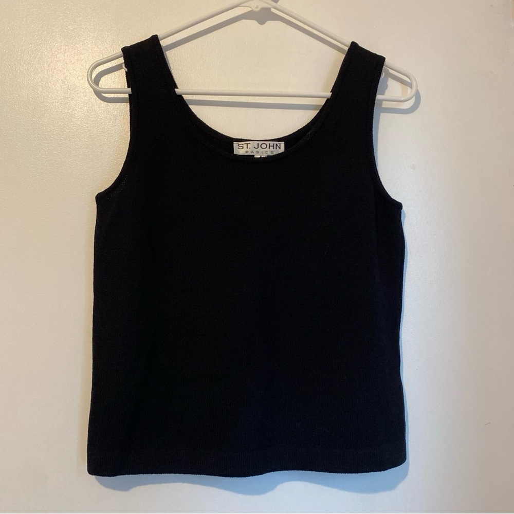 St. John Basics Black Women's Top Size Petitie